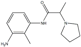 N-(3-amino-2-methylphenyl)-2-pyrrolidin-1-ylpropanamide Struktur