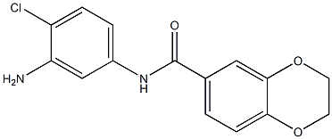 N-(3-amino-4-chlorophenyl)-2,3-dihydro-1,4-benzodioxine-6-carboxamide Struktur