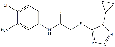 N-(3-amino-4-chlorophenyl)-2-[(1-cyclopropyl-1H-1,2,3,4-tetrazol-5-yl)sulfanyl]acetamide Struktur