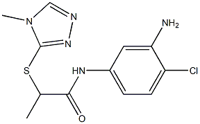 N-(3-amino-4-chlorophenyl)-2-[(4-methyl-4H-1,2,4-triazol-3-yl)sulfanyl]propanamide Struktur