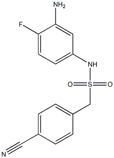 N-(3-amino-4-fluorophenyl)-1-(4-cyanophenyl)methanesulfonamide Struktur