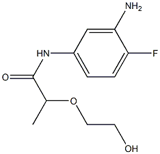 N-(3-amino-4-fluorophenyl)-2-(2-hydroxyethoxy)propanamide Struktur