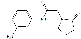 N-(3-amino-4-fluorophenyl)-2-(2-oxopyrrolidin-1-yl)acetamide Struktur