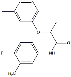 N-(3-amino-4-fluorophenyl)-2-(3-methylphenoxy)propanamide Struktur