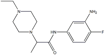 N-(3-amino-4-fluorophenyl)-2-(4-ethylpiperazin-1-yl)propanamide Struktur