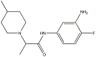 N-(3-amino-4-fluorophenyl)-2-(4-methylpiperidin-1-yl)propanamide Struktur