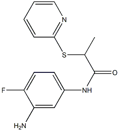 N-(3-amino-4-fluorophenyl)-2-(pyridin-2-ylsulfanyl)propanamide Struktur