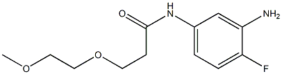 N-(3-amino-4-fluorophenyl)-3-(2-methoxyethoxy)propanamide Struktur