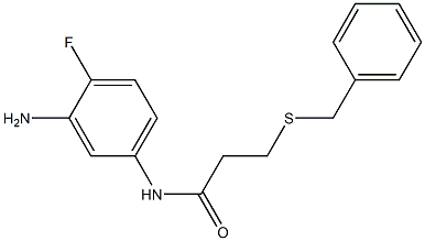 N-(3-amino-4-fluorophenyl)-3-(benzylsulfanyl)propanamide Struktur