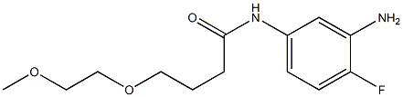 N-(3-amino-4-fluorophenyl)-4-(2-methoxyethoxy)butanamide Struktur