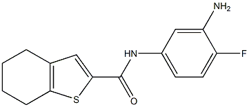 N-(3-amino-4-fluorophenyl)-4,5,6,7-tetrahydro-1-benzothiophene-2-carboxamide Struktur