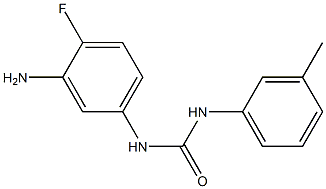 N-(3-amino-4-fluorophenyl)-N'-(3-methylphenyl)urea Struktur