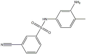 N-(3-amino-4-methylphenyl)-3-cyanobenzene-1-sulfonamide Struktur