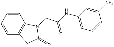 N-(3-aminophenyl)-2-(2-oxo-2,3-dihydro-1H-indol-1-yl)acetamide Struktur