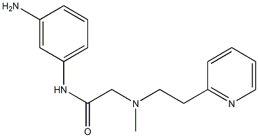 N-(3-aminophenyl)-2-{methyl[2-(pyridin-2-yl)ethyl]amino}acetamide Struktur