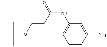 N-(3-aminophenyl)-3-(tert-butylsulfanyl)propanamide Struktur