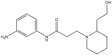 N-(3-aminophenyl)-3-[2-(2-hydroxyethyl)piperidin-1-yl]propanamide Struktur