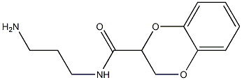 N-(3-aminopropyl)-2,3-dihydro-1,4-benzodioxine-2-carboxamide Struktur