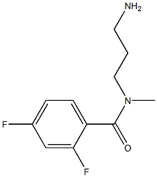 N-(3-aminopropyl)-2,4-difluoro-N-methylbenzamide Struktur