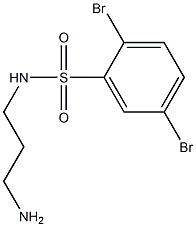 N-(3-aminopropyl)-2,5-dibromobenzene-1-sulfonamide Struktur