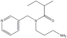 N-(3-aminopropyl)-2-methyl-N-(pyridin-3-ylmethyl)butanamide Struktur