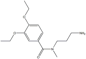 N-(3-aminopropyl)-3,4-diethoxy-N-methylbenzamide Struktur