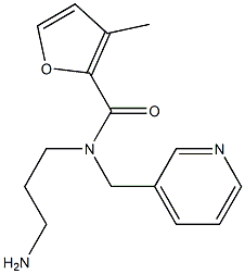 N-(3-aminopropyl)-3-methyl-N-(pyridin-3-ylmethyl)furan-2-carboxamide Struktur