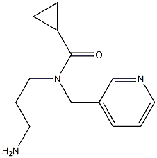 N-(3-aminopropyl)-N-(pyridin-3-ylmethyl)cyclopropanecarboxamide Struktur