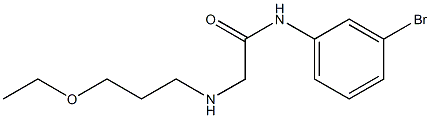 N-(3-bromophenyl)-2-[(3-ethoxypropyl)amino]acetamide Struktur