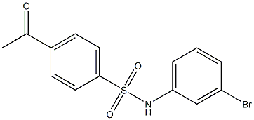 N-(3-bromophenyl)-4-acetylbenzene-1-sulfonamide Struktur