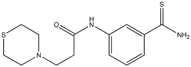 N-(3-carbamothioylphenyl)-3-(thiomorpholin-4-yl)propanamide Struktur