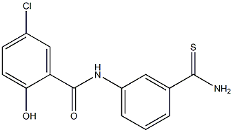 N-(3-carbamothioylphenyl)-5-chloro-2-hydroxybenzamide Struktur