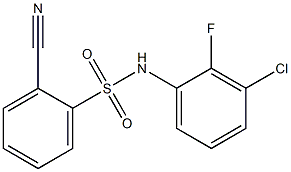 N-(3-chloro-2-fluorophenyl)-2-cyanobenzene-1-sulfonamide Struktur