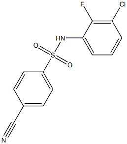 N-(3-chloro-2-fluorophenyl)-4-cyanobenzene-1-sulfonamide Struktur