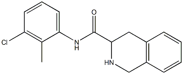 N-(3-chloro-2-methylphenyl)-1,2,3,4-tetrahydroisoquinoline-3-carboxamide Struktur