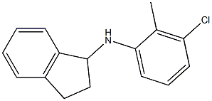 N-(3-chloro-2-methylphenyl)-2,3-dihydro-1H-inden-1-amine Struktur