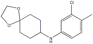 N-(3-chloro-4-methylphenyl)-1,4-dioxaspiro[4.5]decan-8-amine Struktur