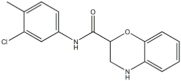 N-(3-chloro-4-methylphenyl)-3,4-dihydro-2H-1,4-benzoxazine-2-carboxamide Struktur