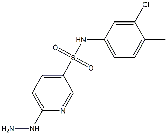 N-(3-chloro-4-methylphenyl)-6-hydrazinylpyridine-3-sulfonamide Struktur