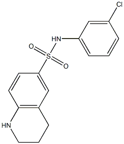 N-(3-chlorophenyl)-1,2,3,4-tetrahydroquinoline-6-sulfonamide Struktur