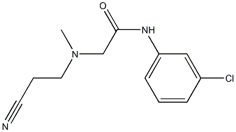 N-(3-chlorophenyl)-2-[(2-cyanoethyl)(methyl)amino]acetamide Struktur