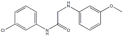 N-(3-chlorophenyl)-2-[(3-methoxyphenyl)amino]acetamide Struktur