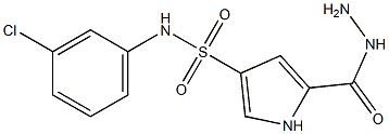 N-(3-chlorophenyl)-5-(hydrazinocarbonyl)-1H-pyrrole-3-sulfonamide Struktur