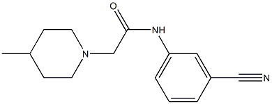 N-(3-cyanophenyl)-2-(4-methylpiperidin-1-yl)acetamide Struktur