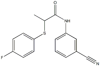 N-(3-cyanophenyl)-2-[(4-fluorophenyl)sulfanyl]propanamide Struktur