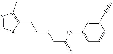 N-(3-cyanophenyl)-2-[2-(4-methyl-1,3-thiazol-5-yl)ethoxy]acetamide Struktur