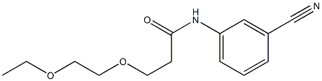 N-(3-cyanophenyl)-3-(2-ethoxyethoxy)propanamide Struktur