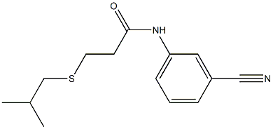 N-(3-cyanophenyl)-3-[(2-methylpropyl)sulfanyl]propanamide Struktur