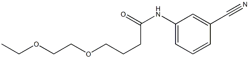 N-(3-cyanophenyl)-4-(2-ethoxyethoxy)butanamide Struktur