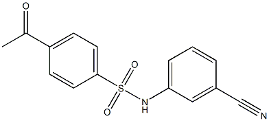 N-(3-cyanophenyl)-4-acetylbenzene-1-sulfonamide Struktur